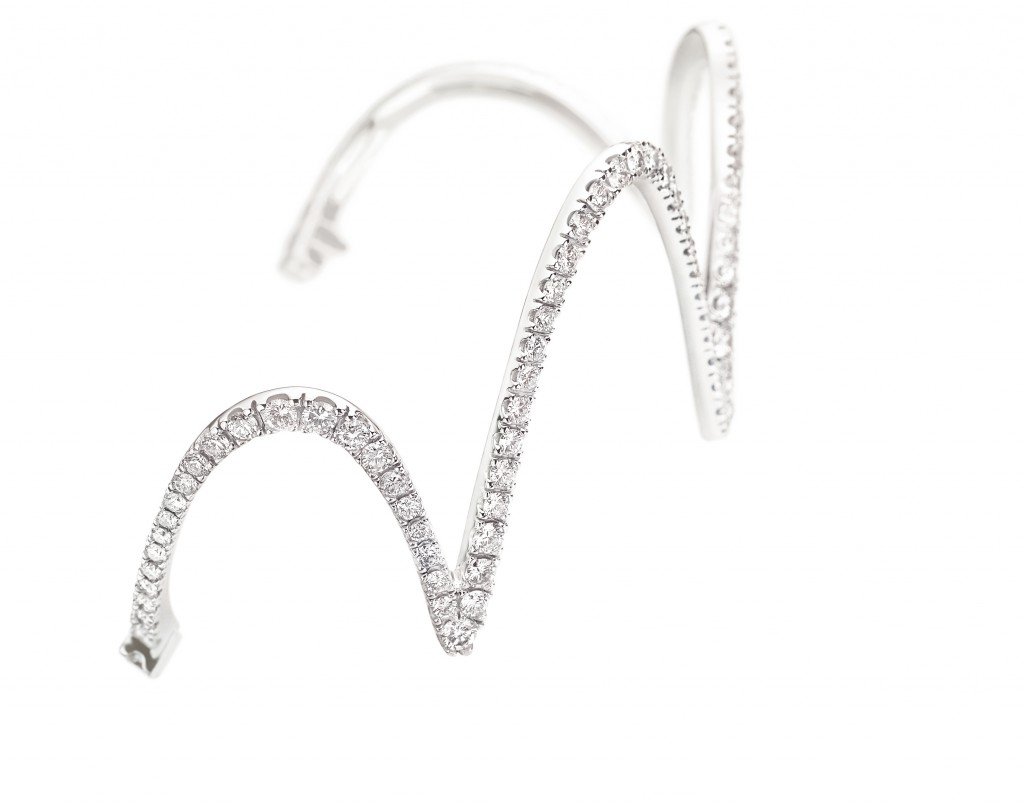 Bracelete Pampulha de ouro branco 18K com diamantes - Coleção H.Stern por Oscar Niemeyer