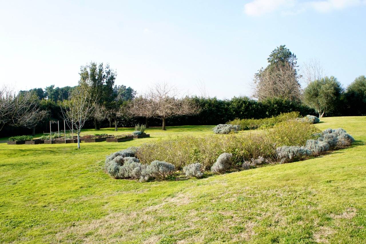 Em casa italianas com jardim, quase sempre encontramos uma horta.