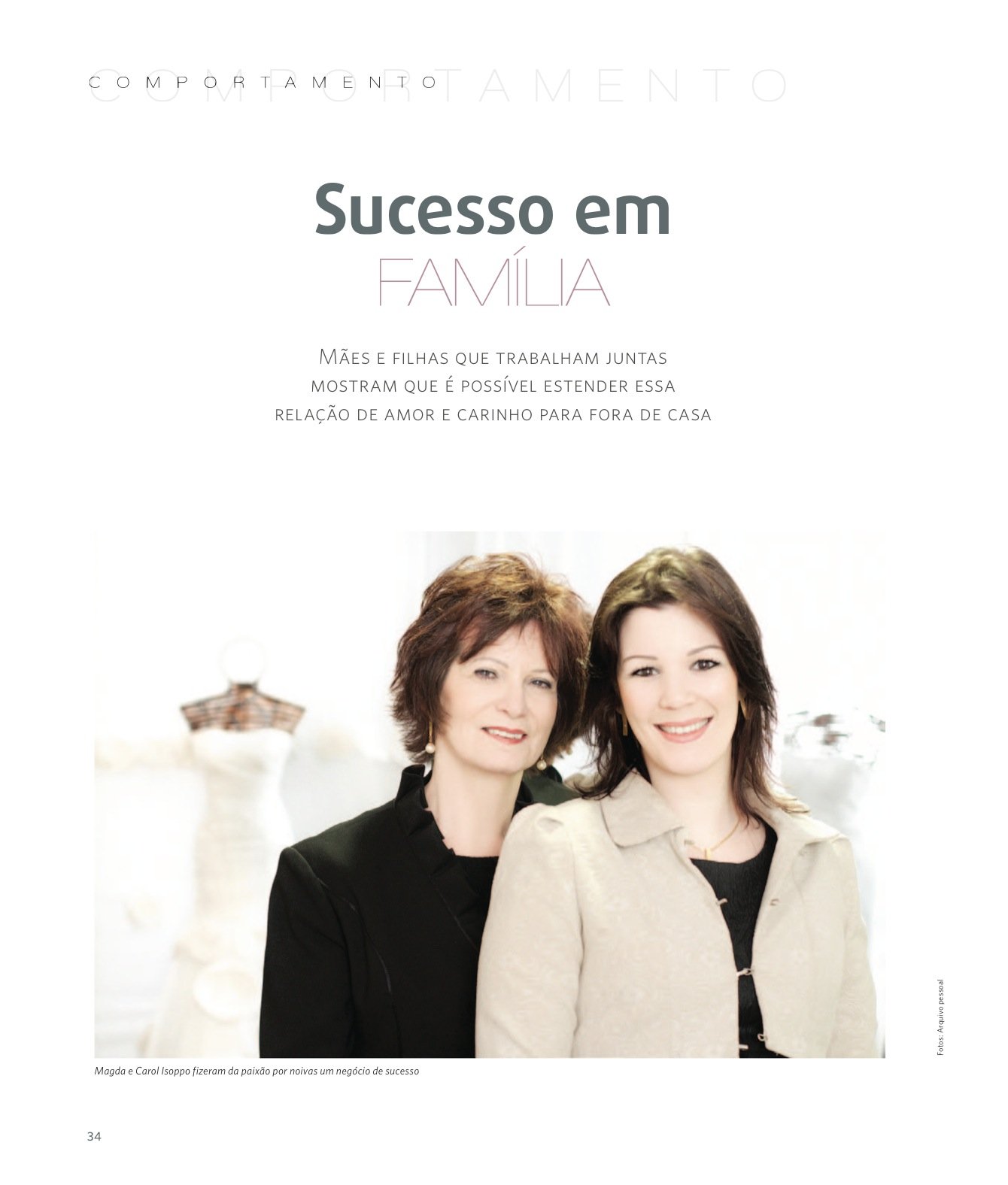 Revista Colombo: trabalhar junto com a mãe…