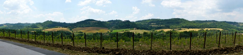 A vista da colina Antinori àquela a frente.