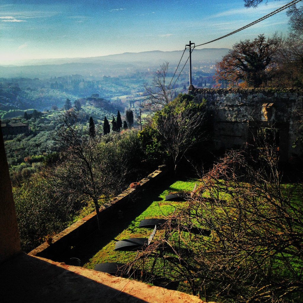 A primeira manhã de 2014.  Vista da Vila Tantafera, casa do Robbie.
