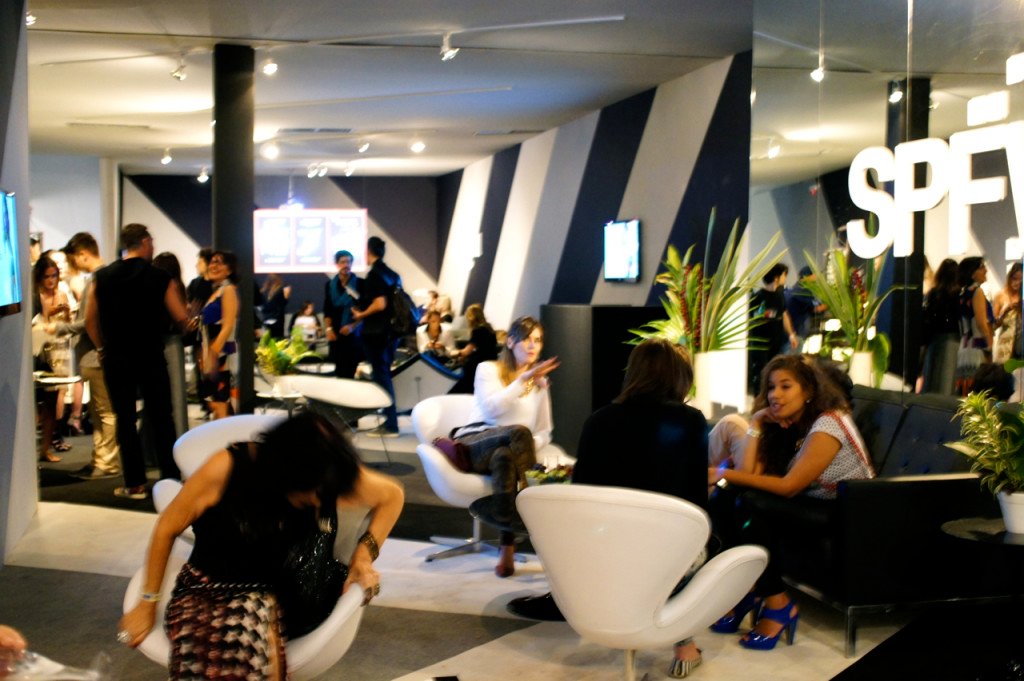 O lounge da SPFW