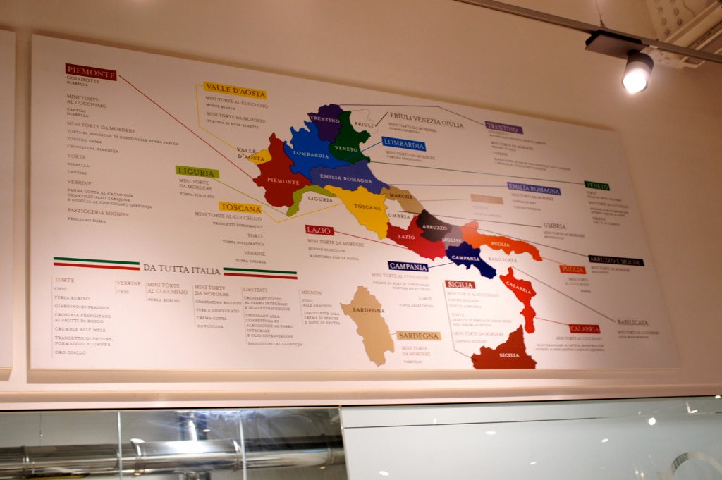 Os doces são definidos por região italiana