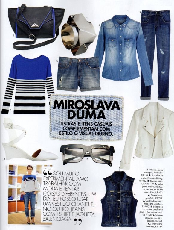 O jeans, e eu, na revista Elle!!