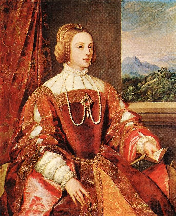 Isabel de Portugal (1548), por Ticiano Vecellio. Museo del Prado, Madrid. A beleza só perde para Chronos (Saturno), o deus do Tempo, que devora tudo o que cria.