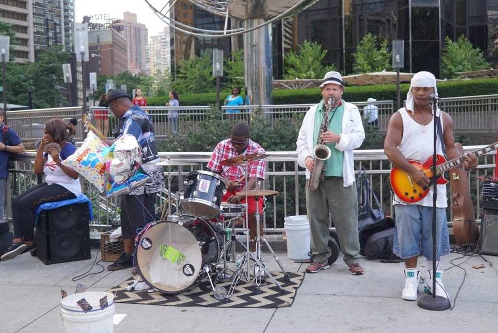 Musica live delícia no Columbus Circle