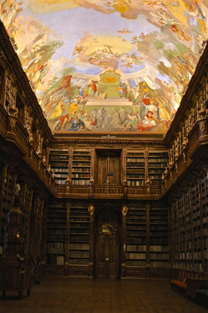 A biblioteca de livros filosóficos