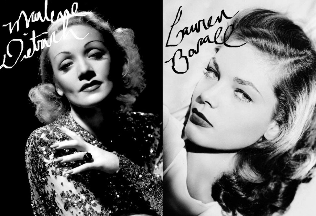 Marlene Dietrich e Lauren Bacall