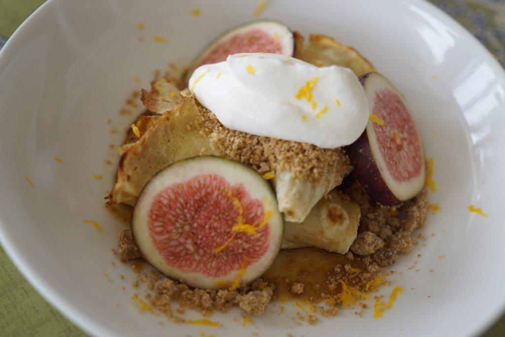 Panqueca de chocolate com figo