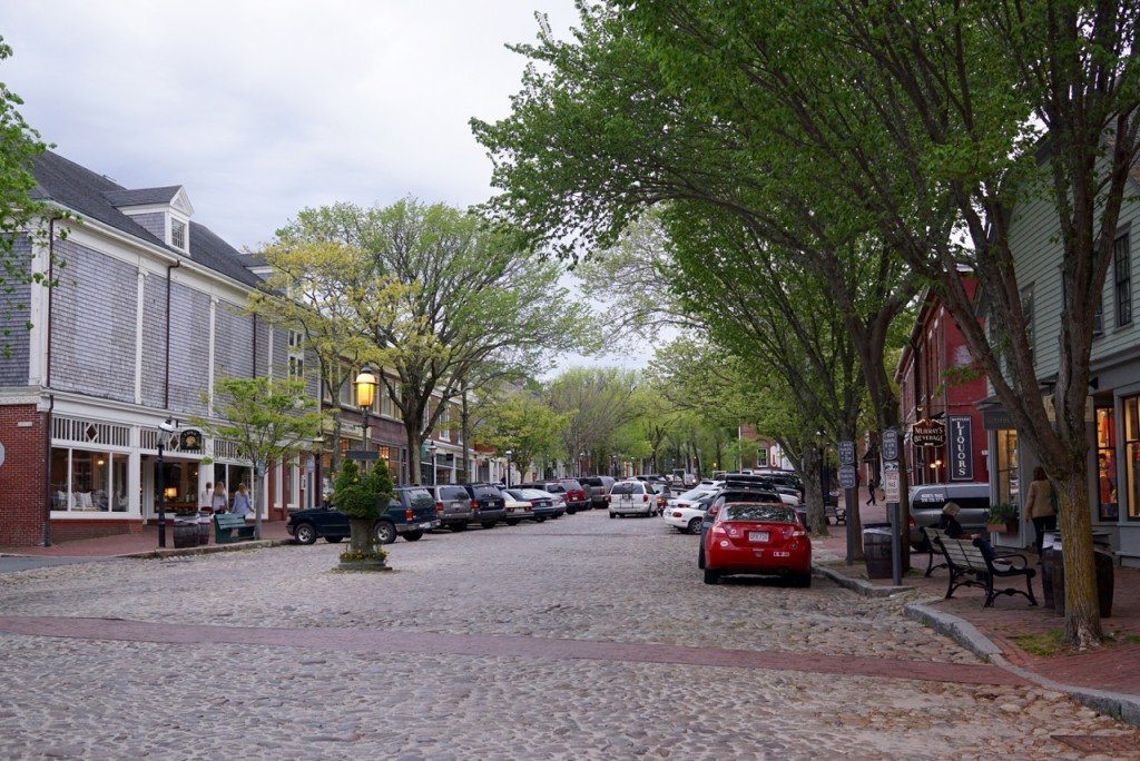 O restaurante fica bem no centro de Nantucket